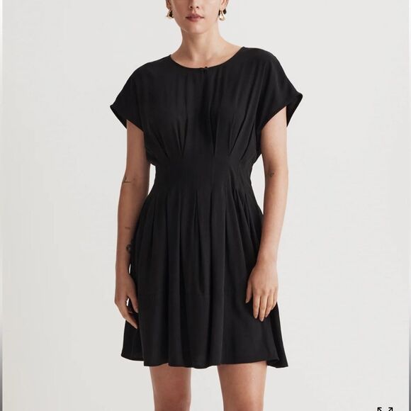 Madewell The Lucie Pleated Mini Dress - Picture 1 of 7